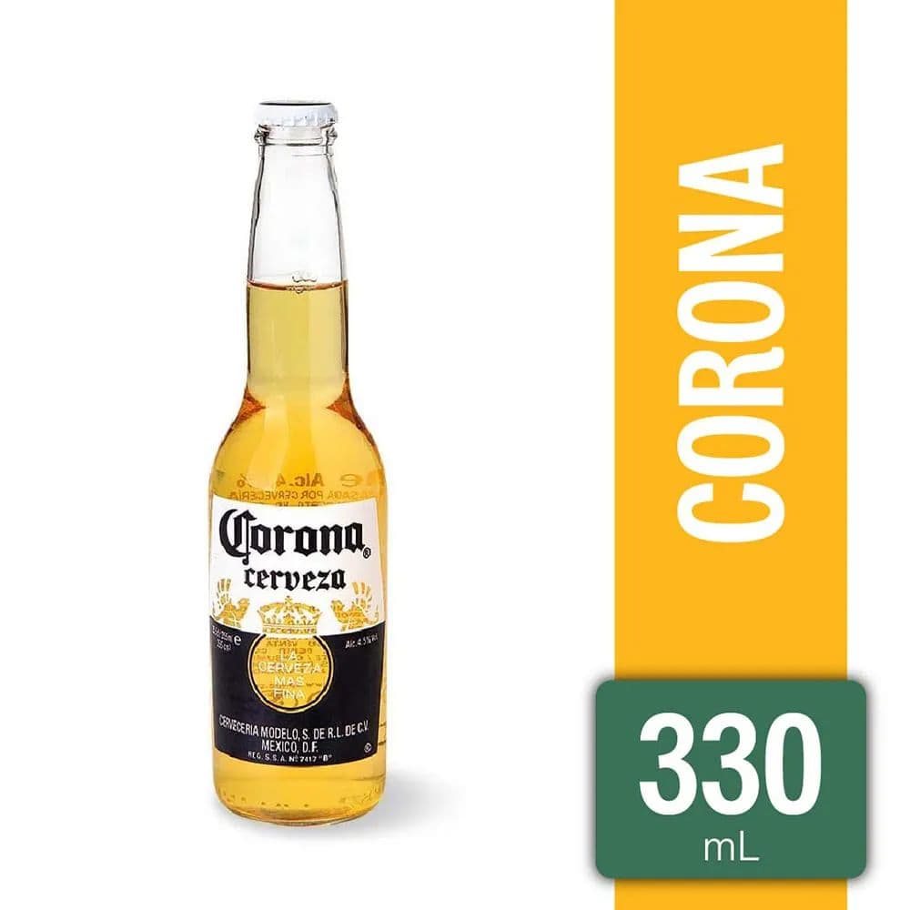 Foto real de Corona (botella 330 ml) del catálogo web de Justo Refuerzos.