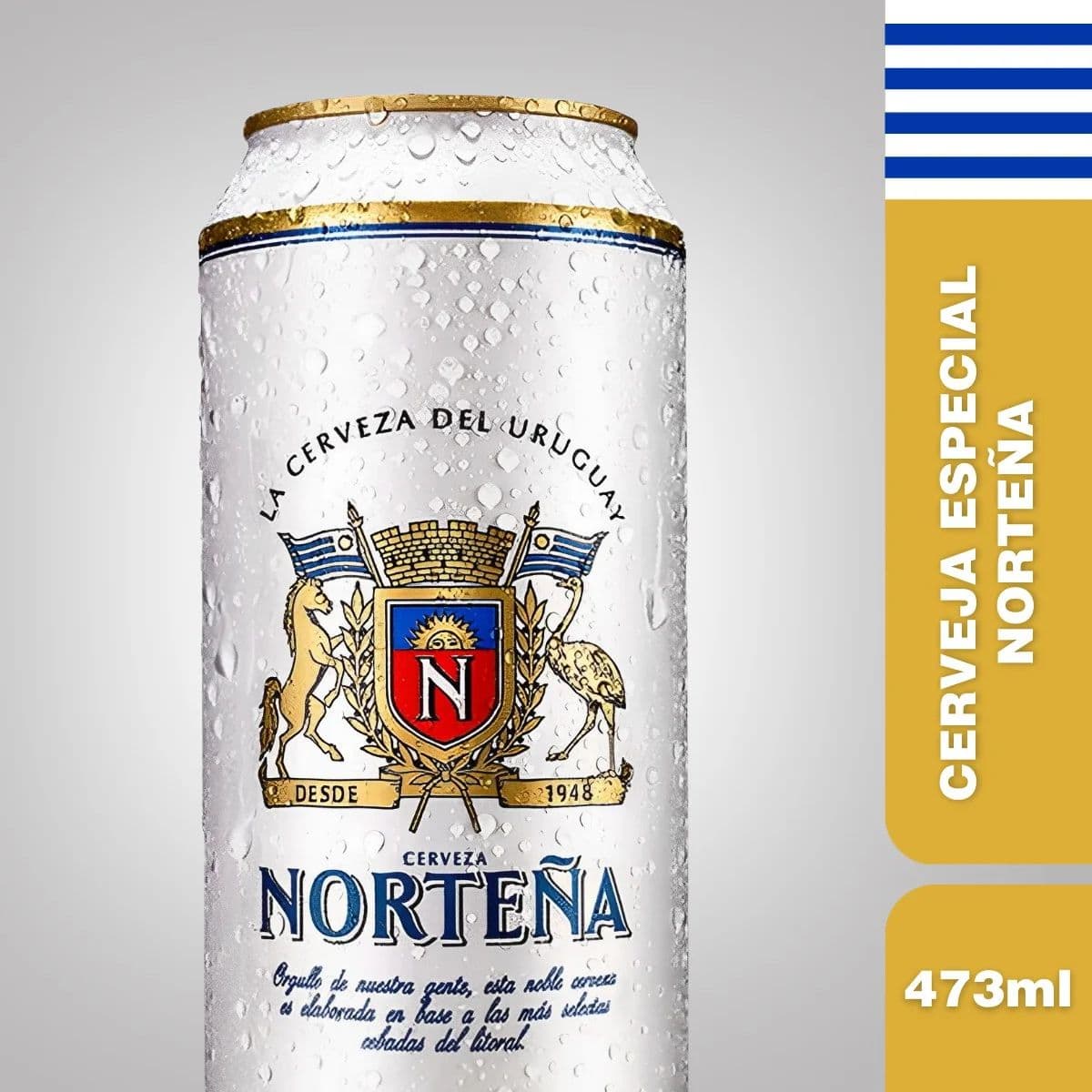 Foto real de Norteña (lata 473 ml) del catálogo web de Justo Refuerzos.